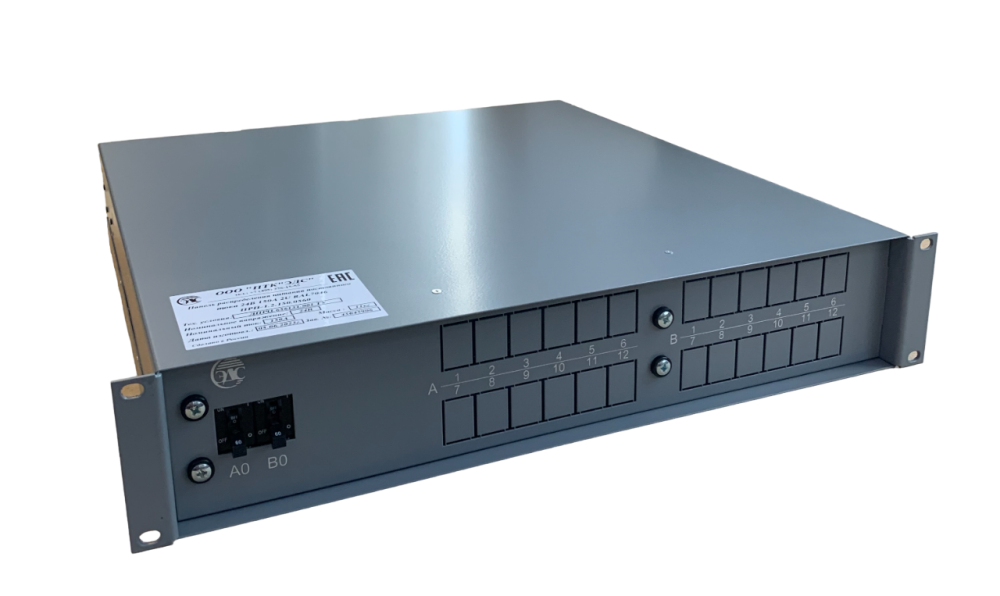 ПРП-1.2.150.2 48В DC 150А 2U 19" на 2х12 автоматов нагрузки