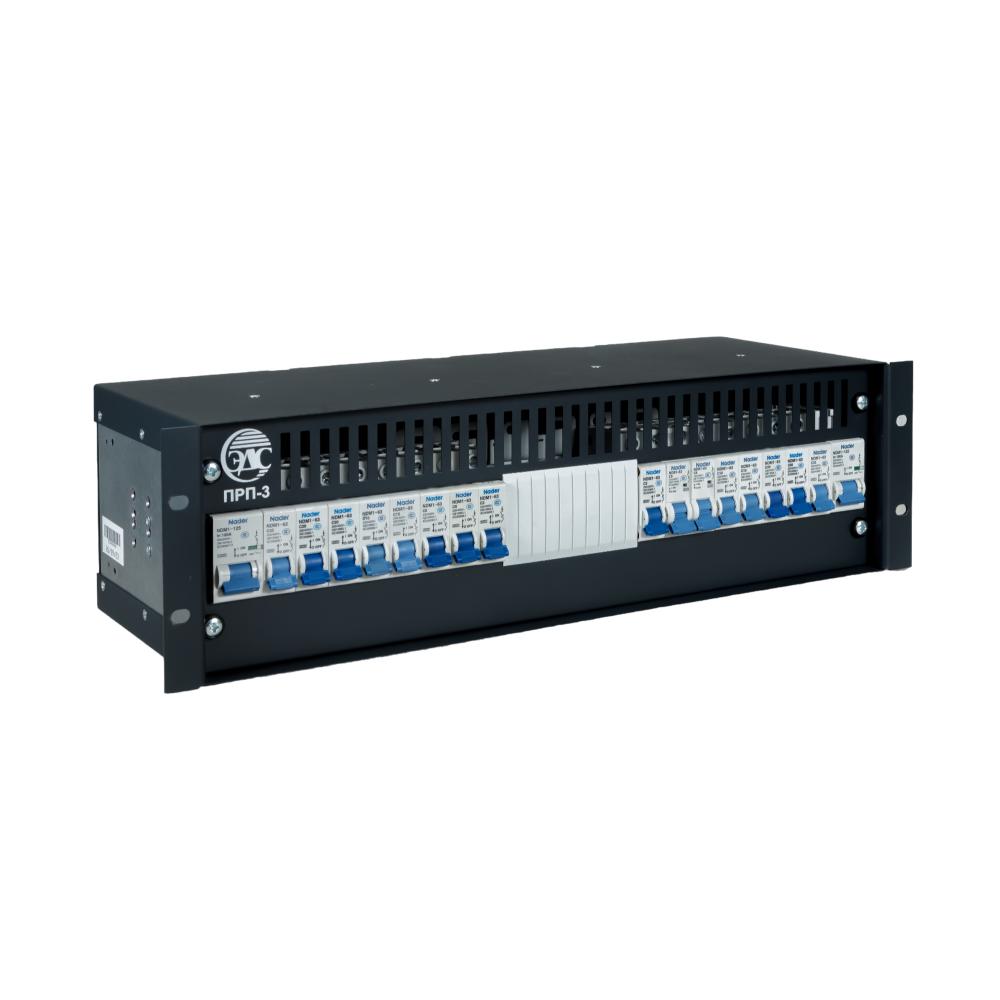 ПРП-2.3.100.2 ПРП 230В AC 100А 3U 19" Два ввода 100А, 2х8 модульных автоматов нагрузки