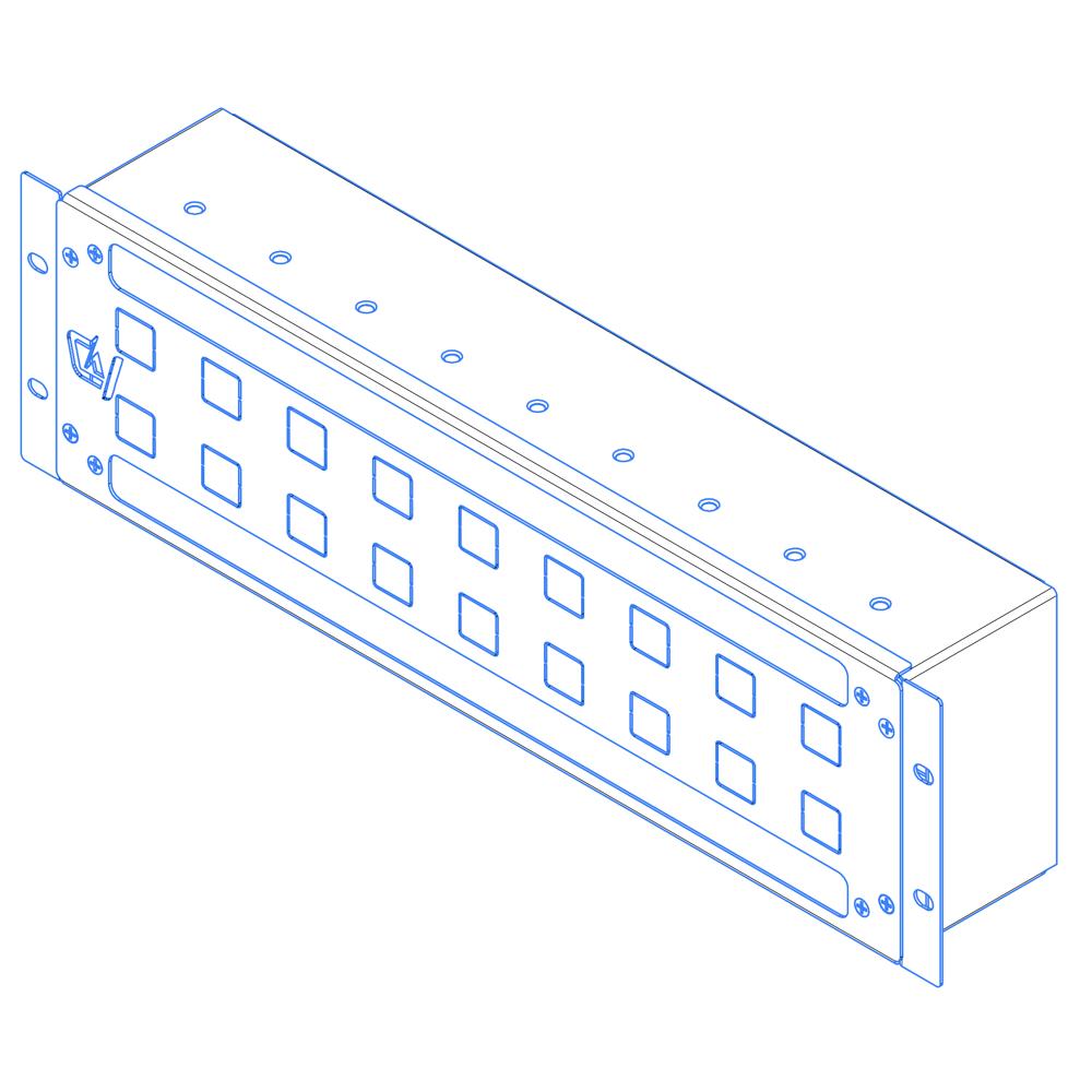 Панель молниезащиты ПР.19.18MJ8, высота 3U (199818)