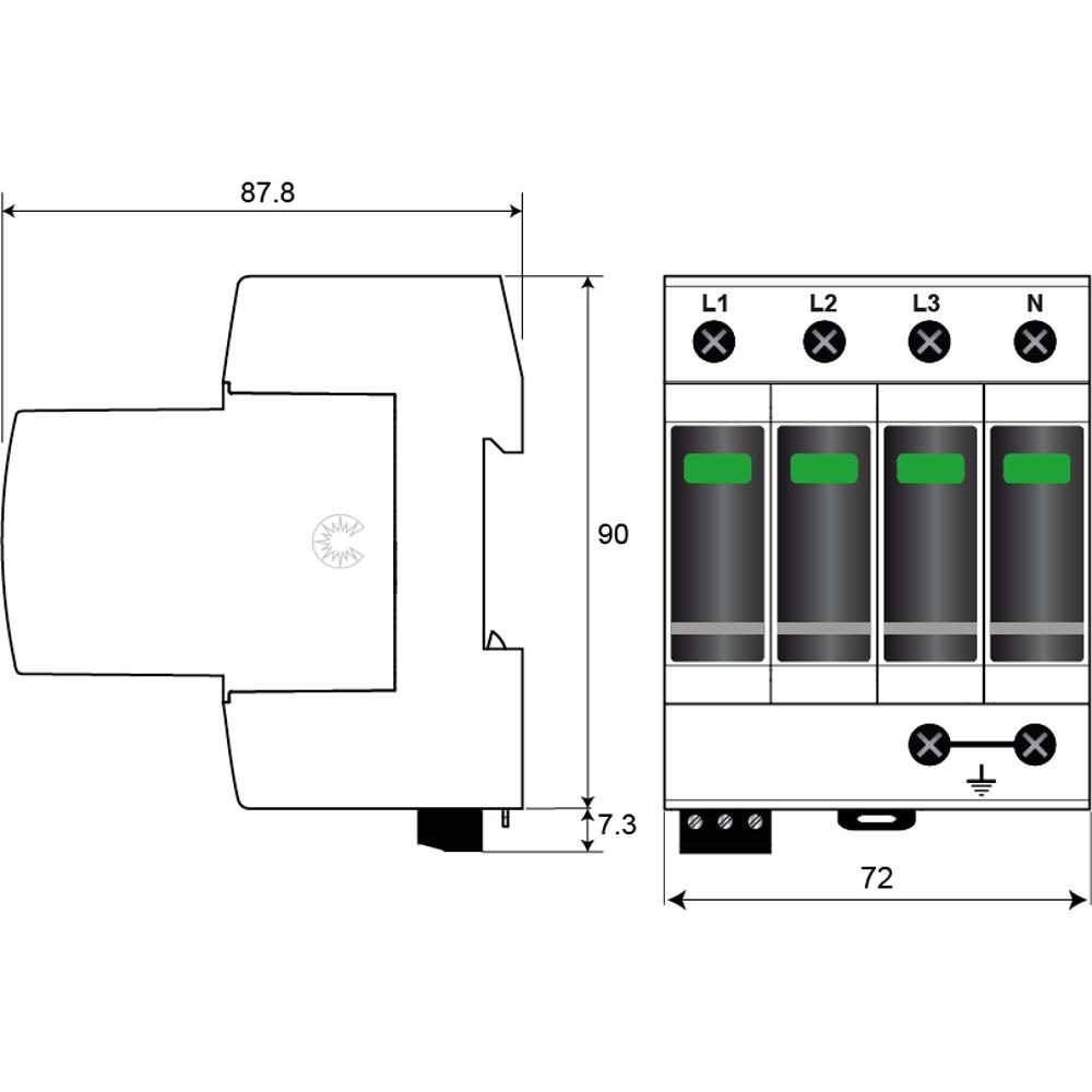 Устройство защиты от импульсных перенапряжений УЗИП CITEL DAC1-13S-40-275 (821710224)