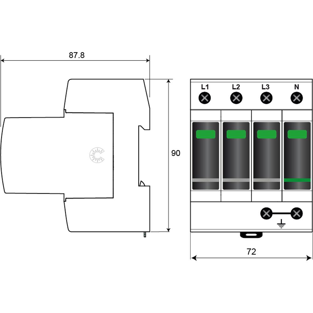 Устройство защиты от импульсных перенапряжений УЗИП CITEL DAC1-13-31-275 (821710234)