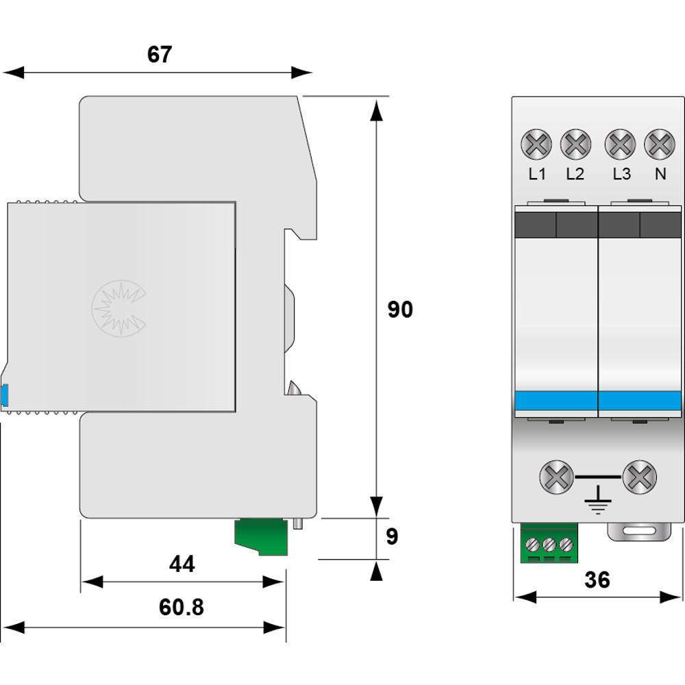 Устройство защиты от импульсных перенапряжений УЗИП CITEL DS415S-230 (451712)