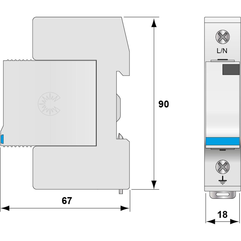Устройство защиты от импульсных перенапряжений УЗИП CITEL DS11-280 (341105)