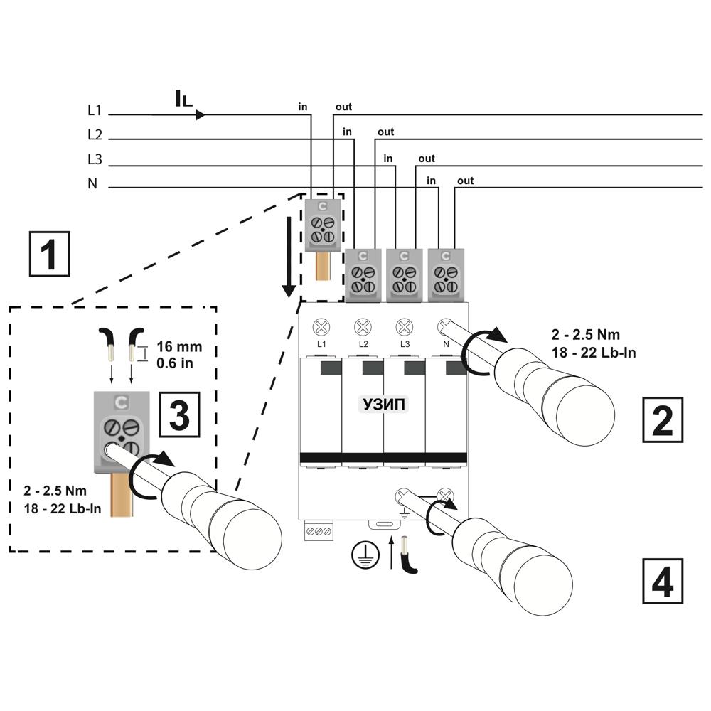 Клеммный адаптер для V-соединения CITEL DSDT16 (400102)